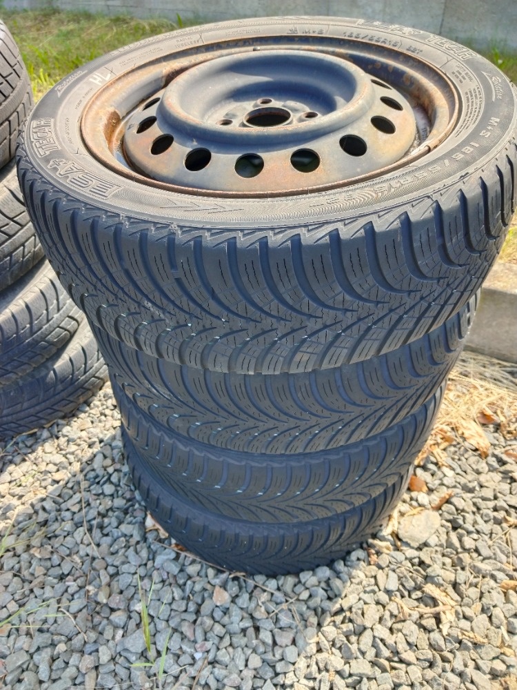 disky plech + pneu 185/55/15, zimní