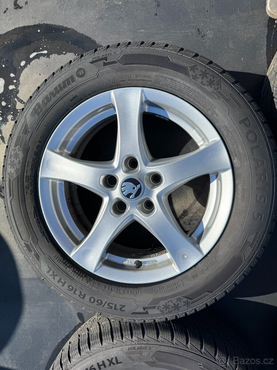 Alu kola Škoda Superb III 205/60/R16 Barum Polaris 5 M+S