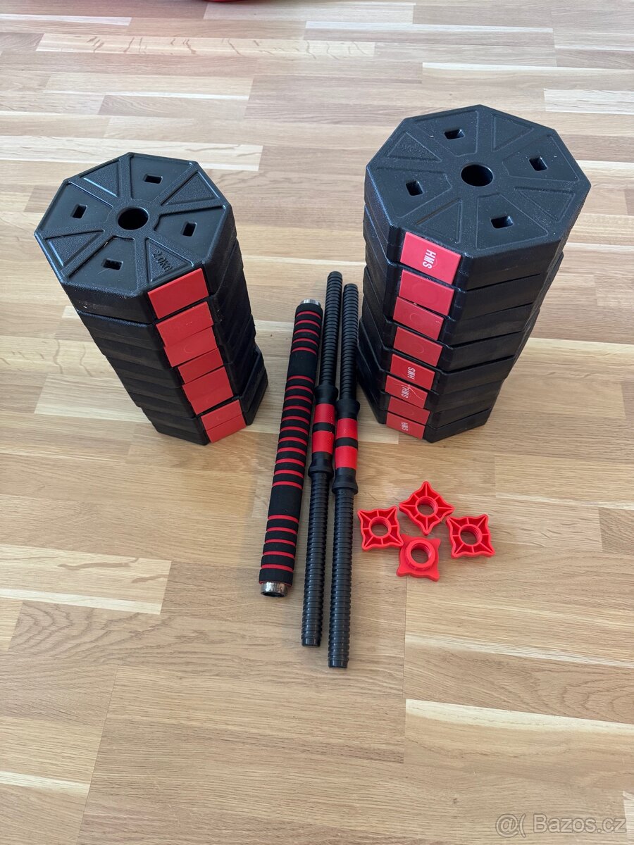 Sada činek 8x2kg 8x2.75kg 2 krátke / 1 dlouhá osa