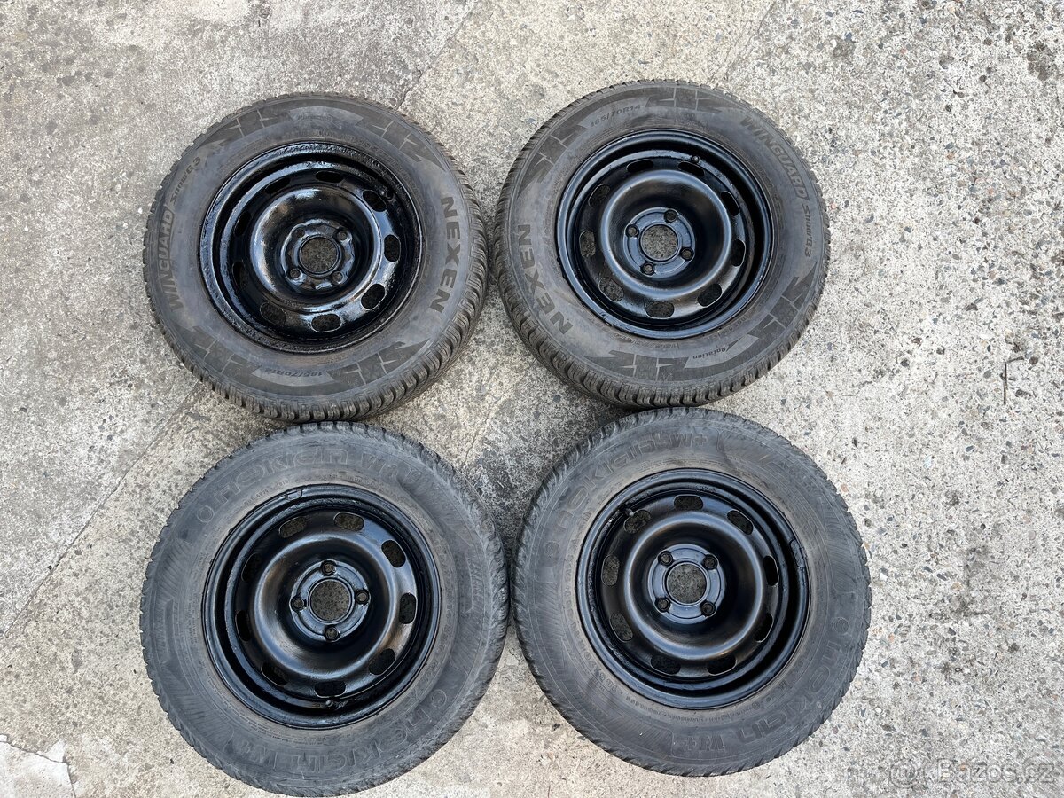 Plechove disky/rafky 5,5J, R14, ET18 z Peugeot 406