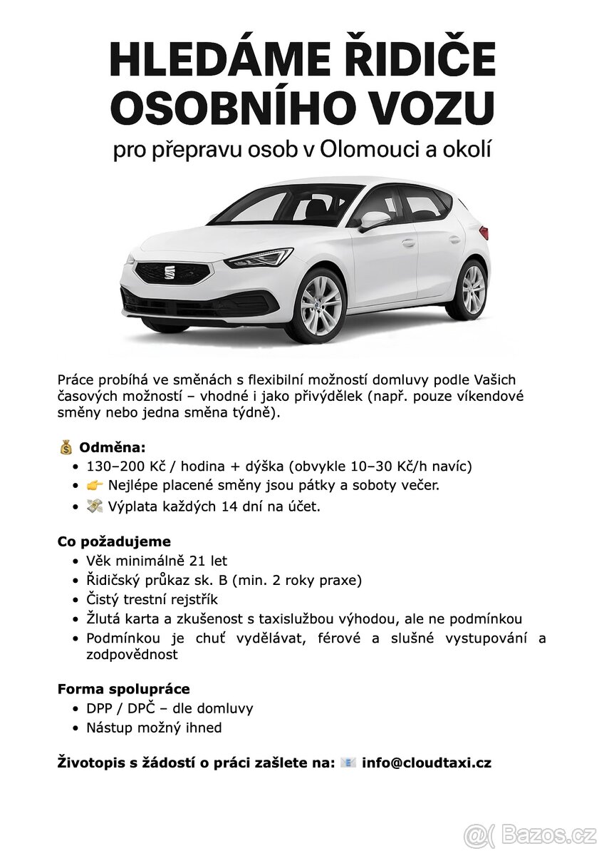 Řidič osobního vozu sk. B - DPP, DPČ, HPP