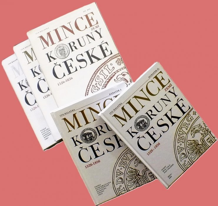 Halačka, Mince zemí Koruny české, komplet: tří díly + 2 doda