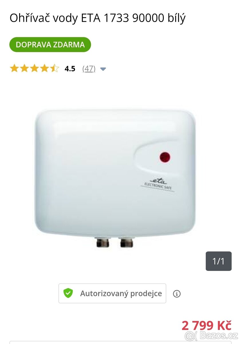 Průtokový ohřívač vody