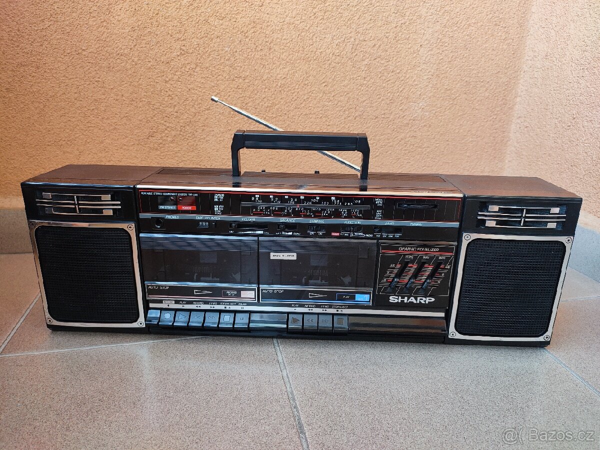 PORTABLE STEREO COMPONENT SYSTEM SHARP WF-340E(BK).