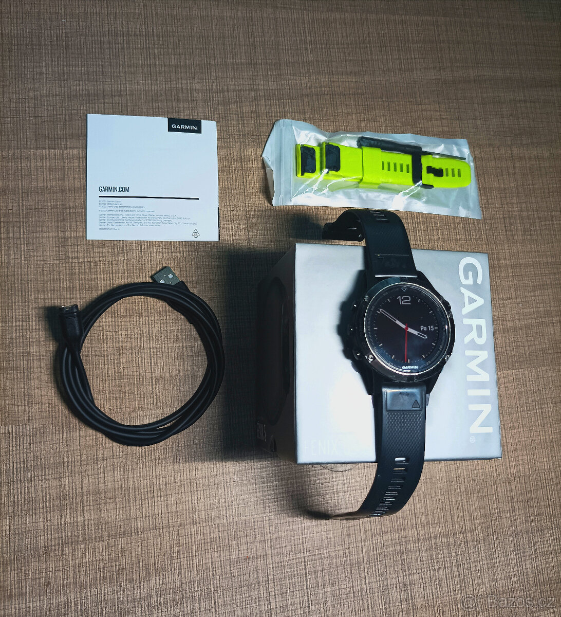 Garmin fénix 5 Sapphire, WiFi, Black, mapy