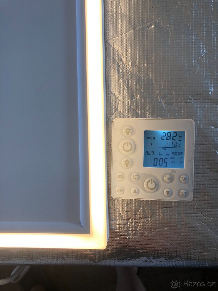 Stropní infračervený panel s LED osvětlením 800W