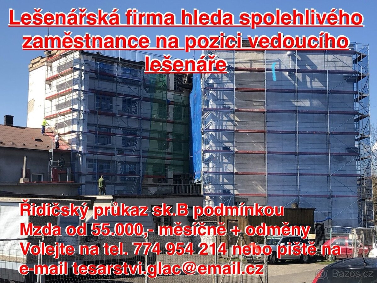 Nabídka práce - Lešenář