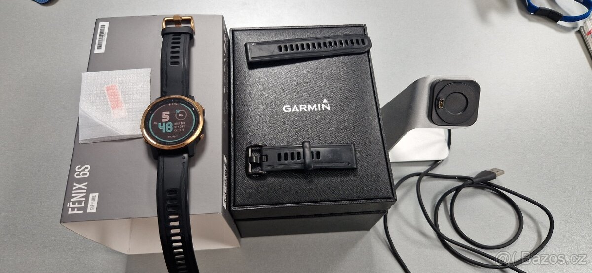 Garmin Fenix 6s sapphire gold black