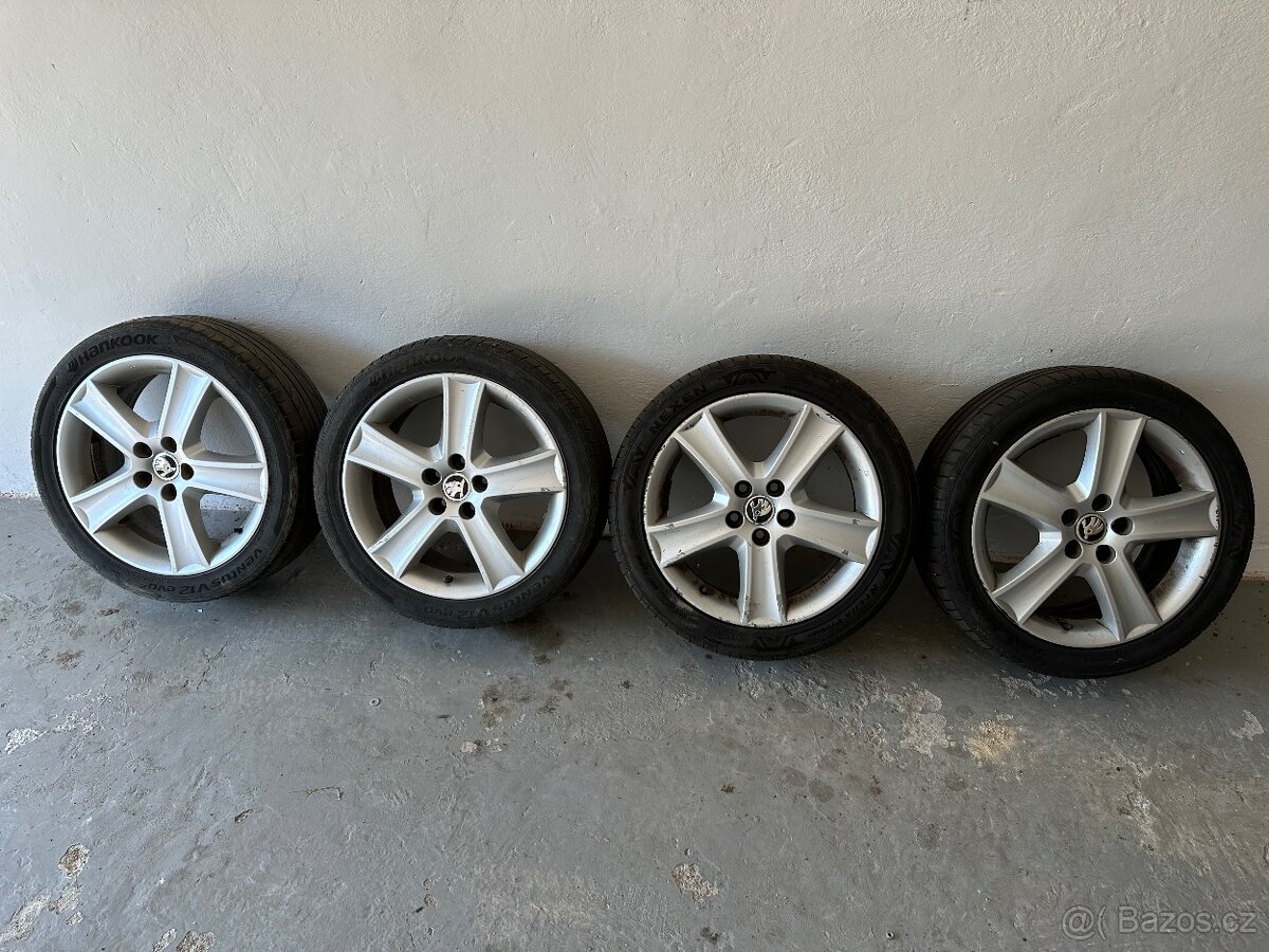 Originál Škoda Alu disky 5x100 r16 + letní pneu