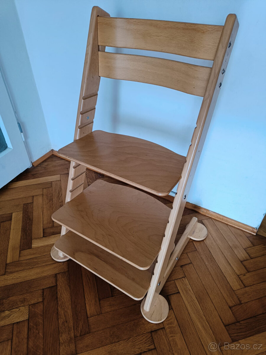 Dětská dřevěná rostoucí židle JITRO PLUS
