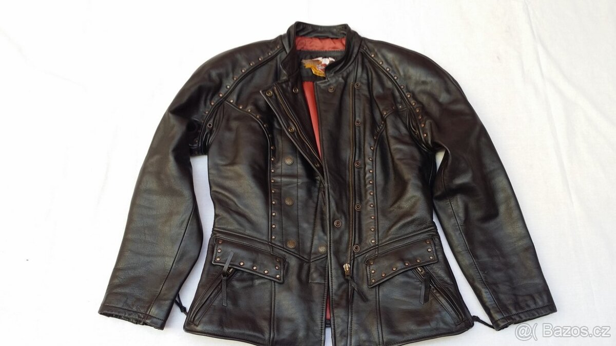 bunda Harley Davidson, vel.S/M, kůže, kožená