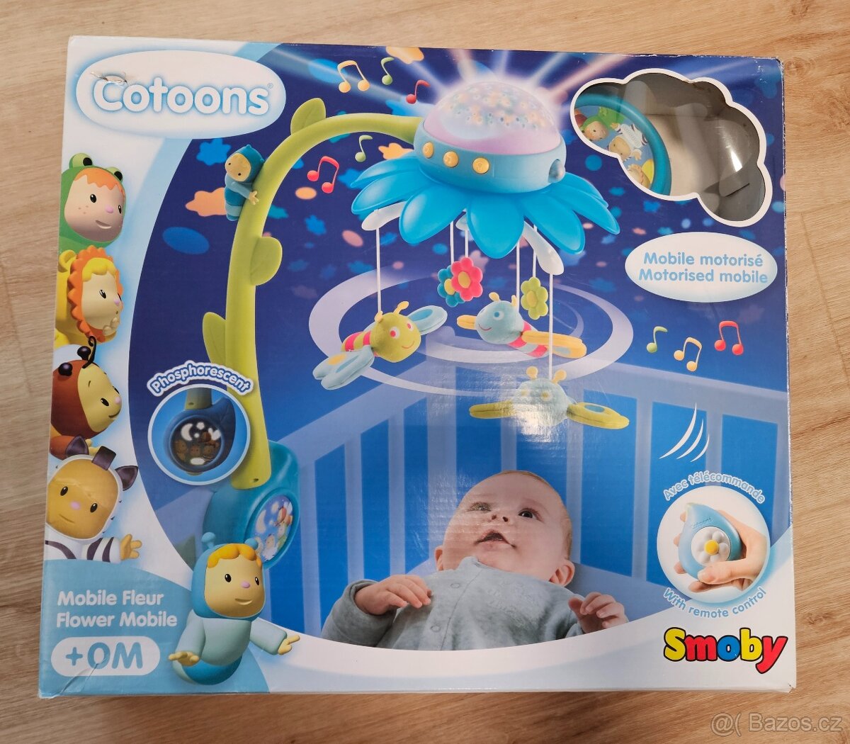 Kolotoč nad postýlku s projekcí Cotoons
