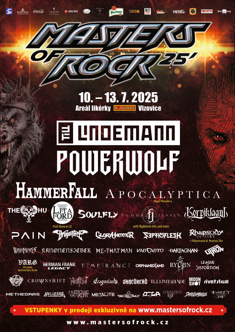 2x listky na Masters of rock 10-13.7.2025