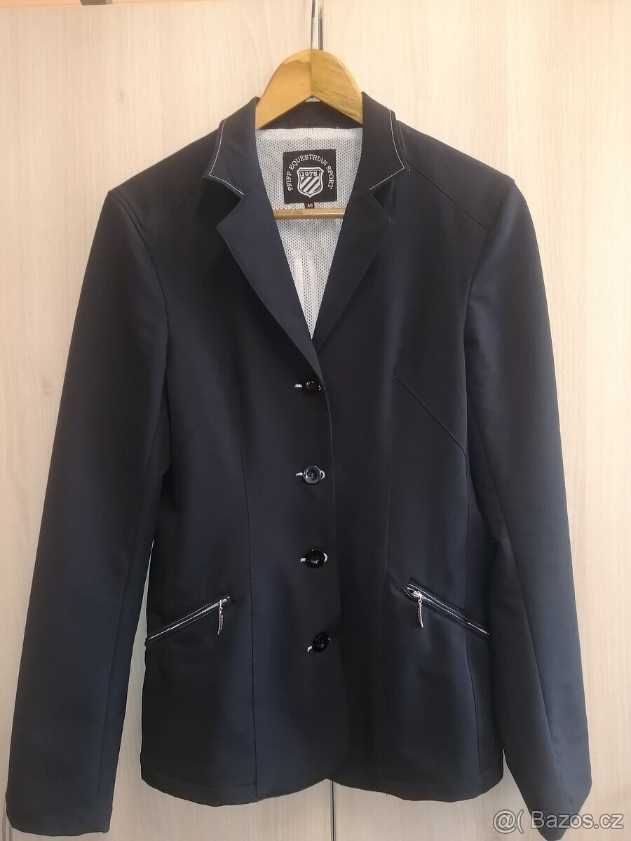 Prodám nové sako jezdecké PFIFF Rahel, černá, Velikost 40