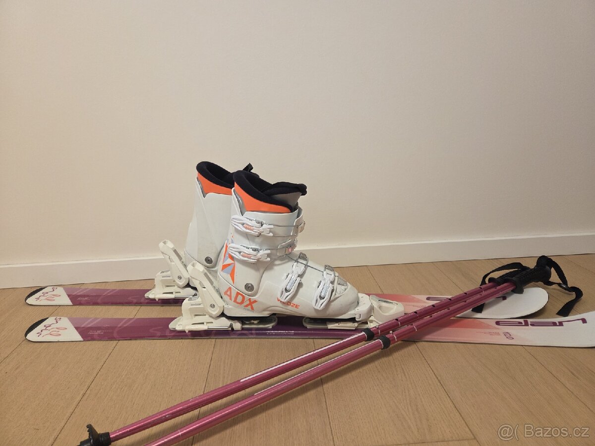 Dětský lýžařský set 120cm (lyže, boty, hůlky)