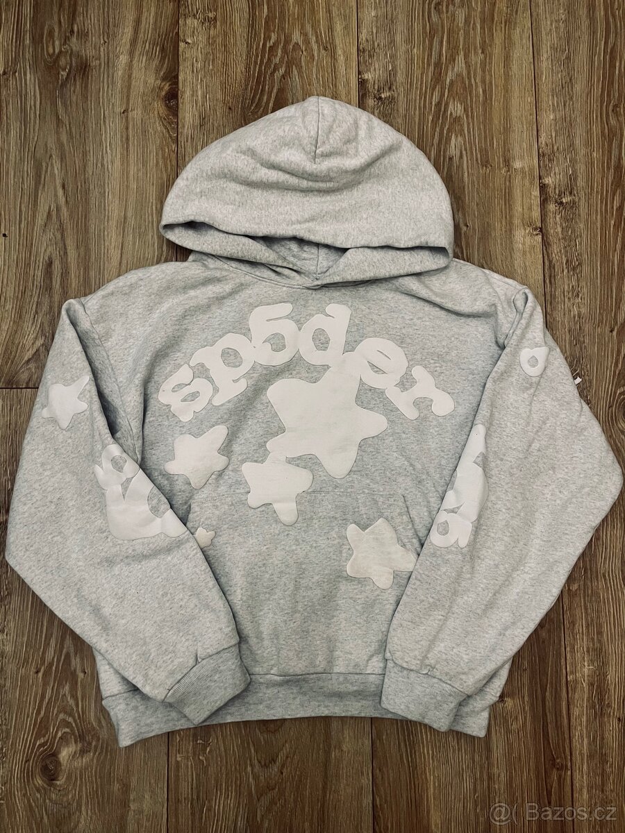Sp5der šedá mikina