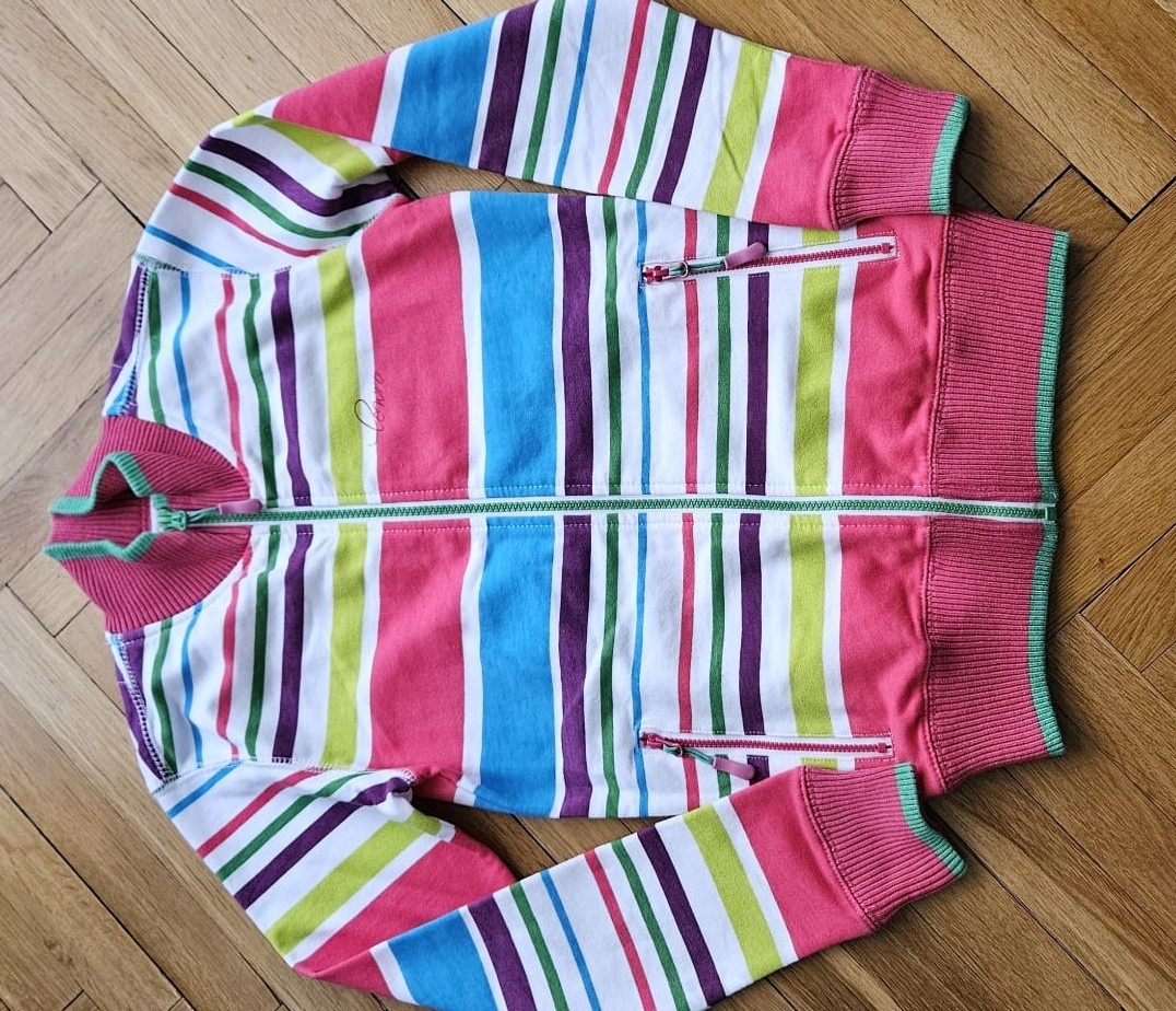 Dívčí pruhovaná mikina zn. Lewro, vel. 140/146