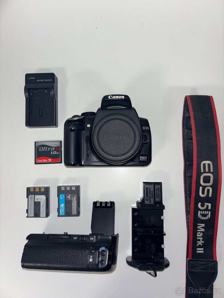 Digitální zrcadlovka Canon EOS 350D s příslušenstvím