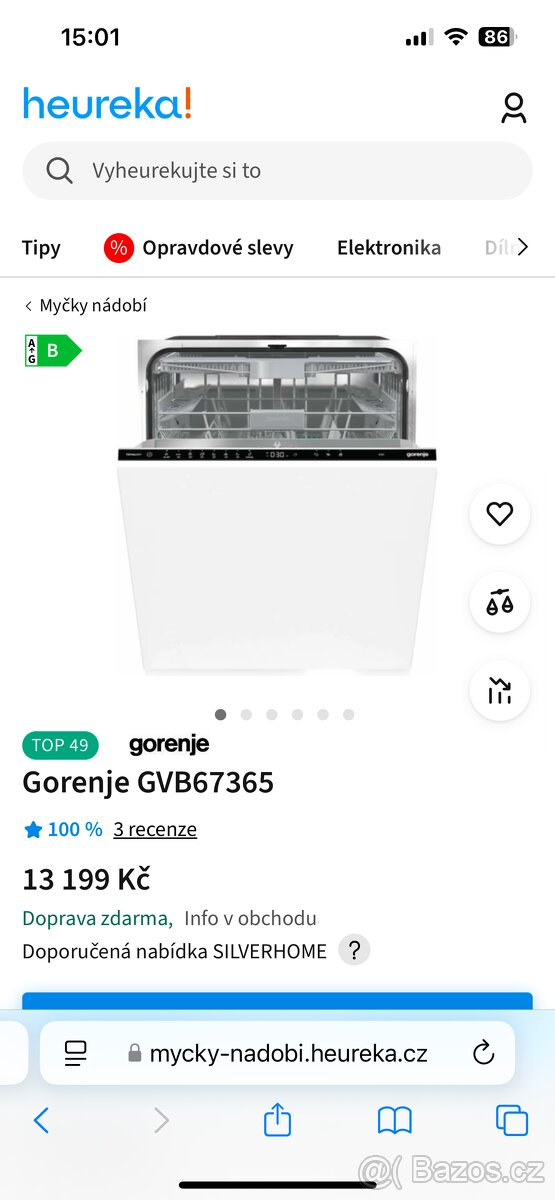 Myčka Gorenje-víkendová sleva na 7.000,-