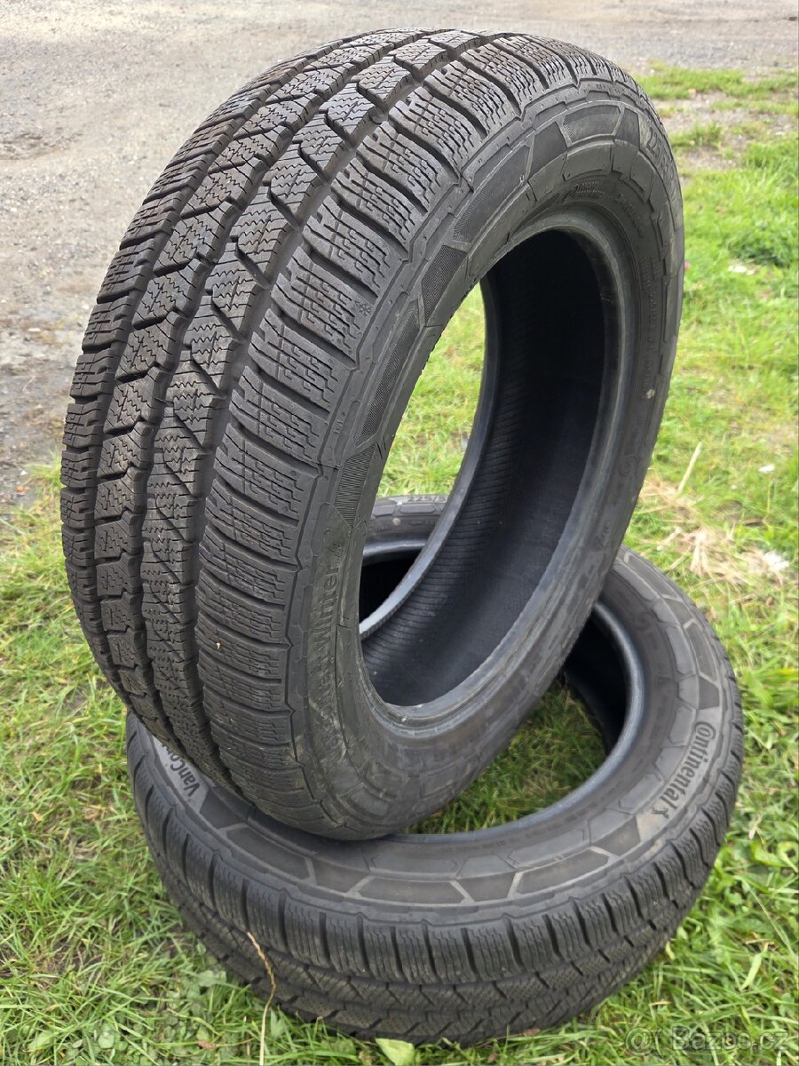 2ks pěkných zátěžových zimních pneu Continental 225/55/17 C