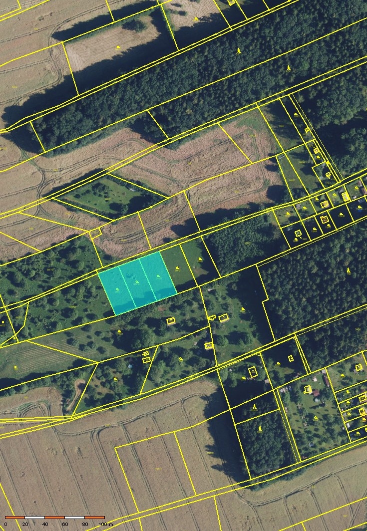 K prodeji tři samostatné parcely Česká Třebová 3011 m2.