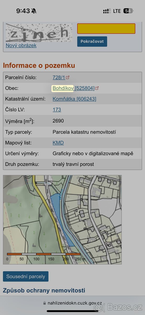 Na prodej: Pozemek u řeky Moravy