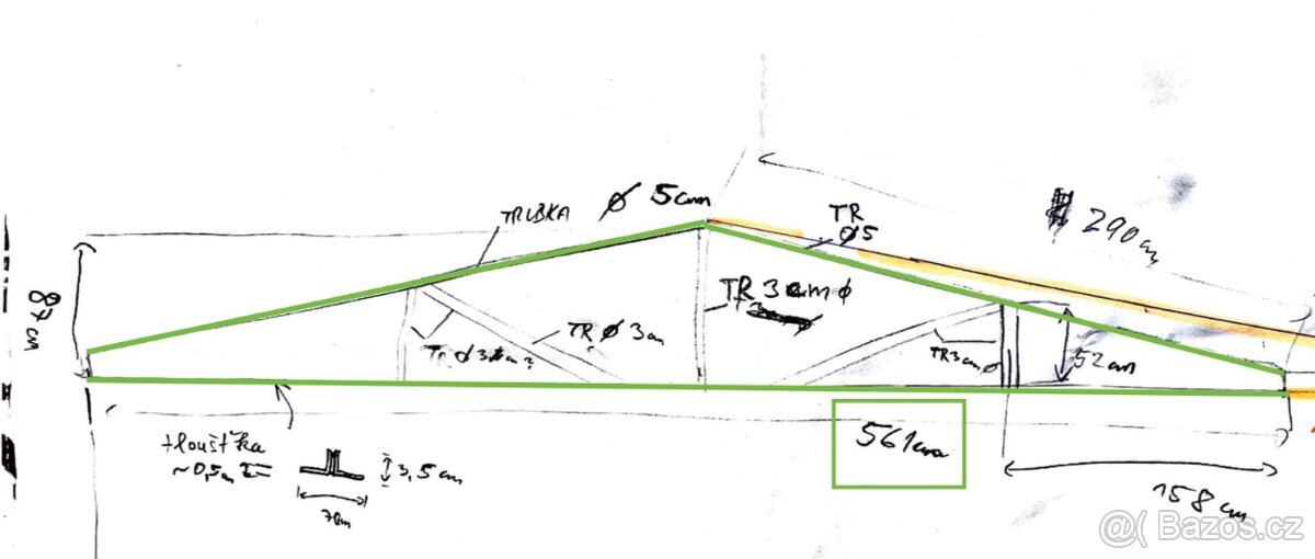 Kovová konstrukce krov stodoly