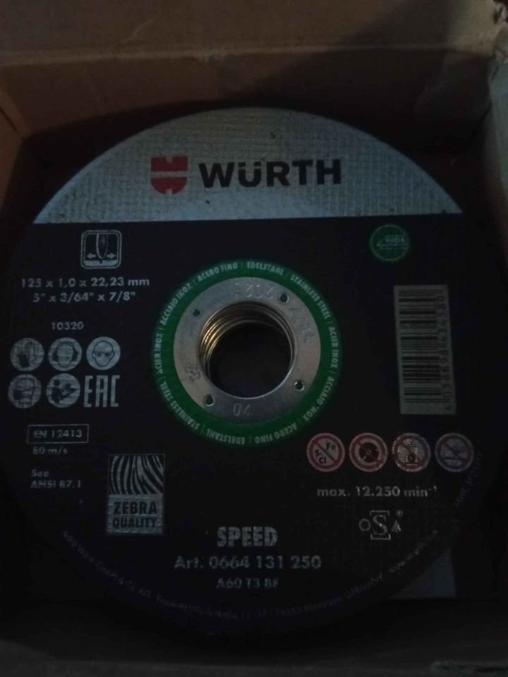 Prémiové řezné kotouče zn. Wurth.