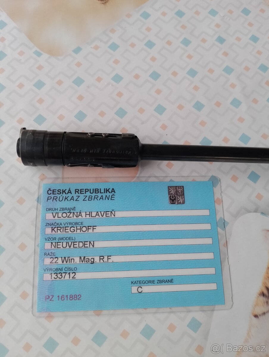 Vložená hlaveň 22wrm Krieghoff