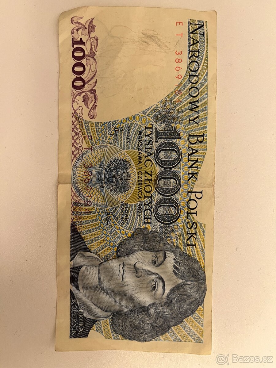 Polská bankovka z roku 1982