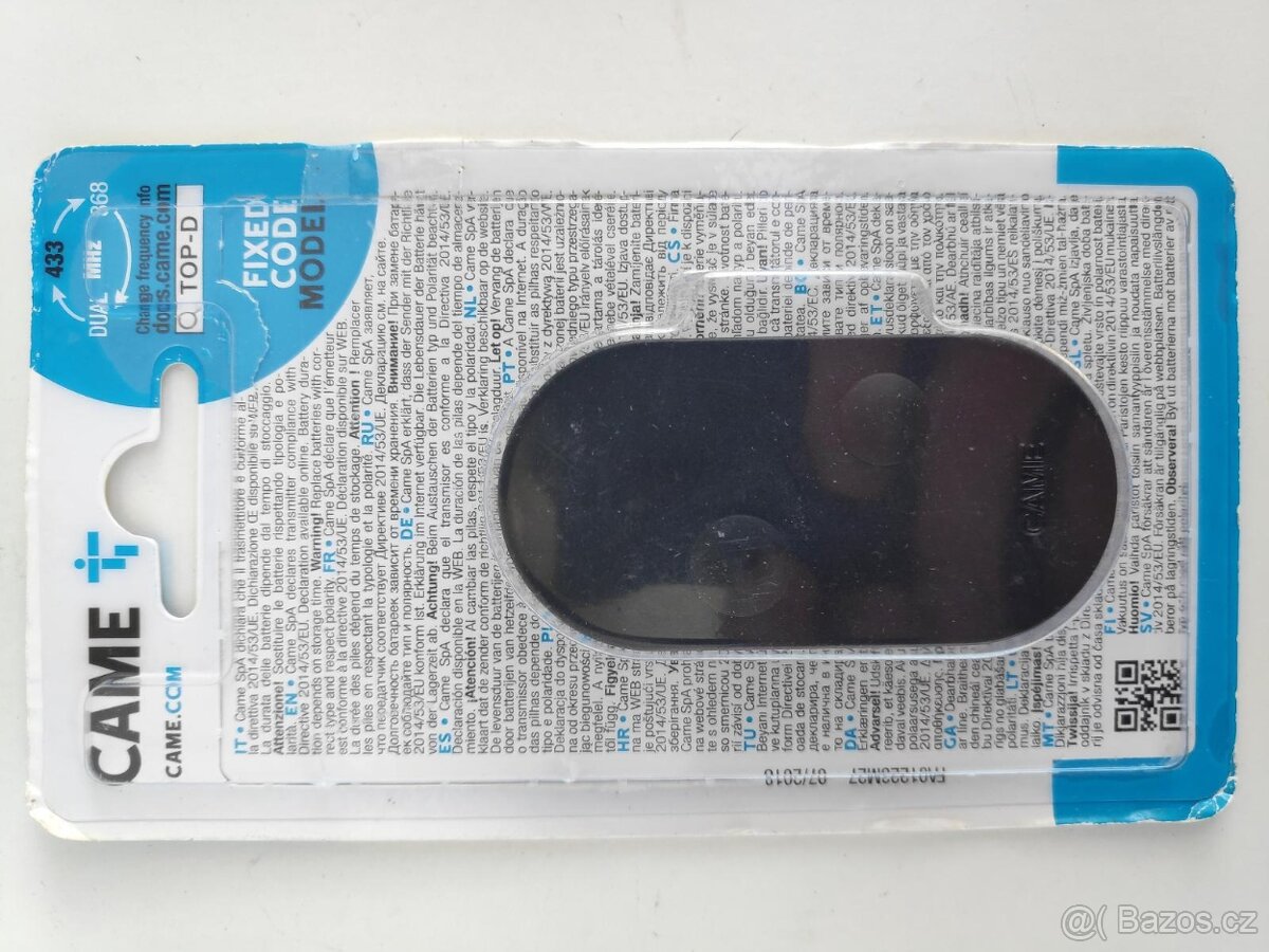 Dálkový ovladač vrat - brány CAME, TOPD2FKS, NOVÝ