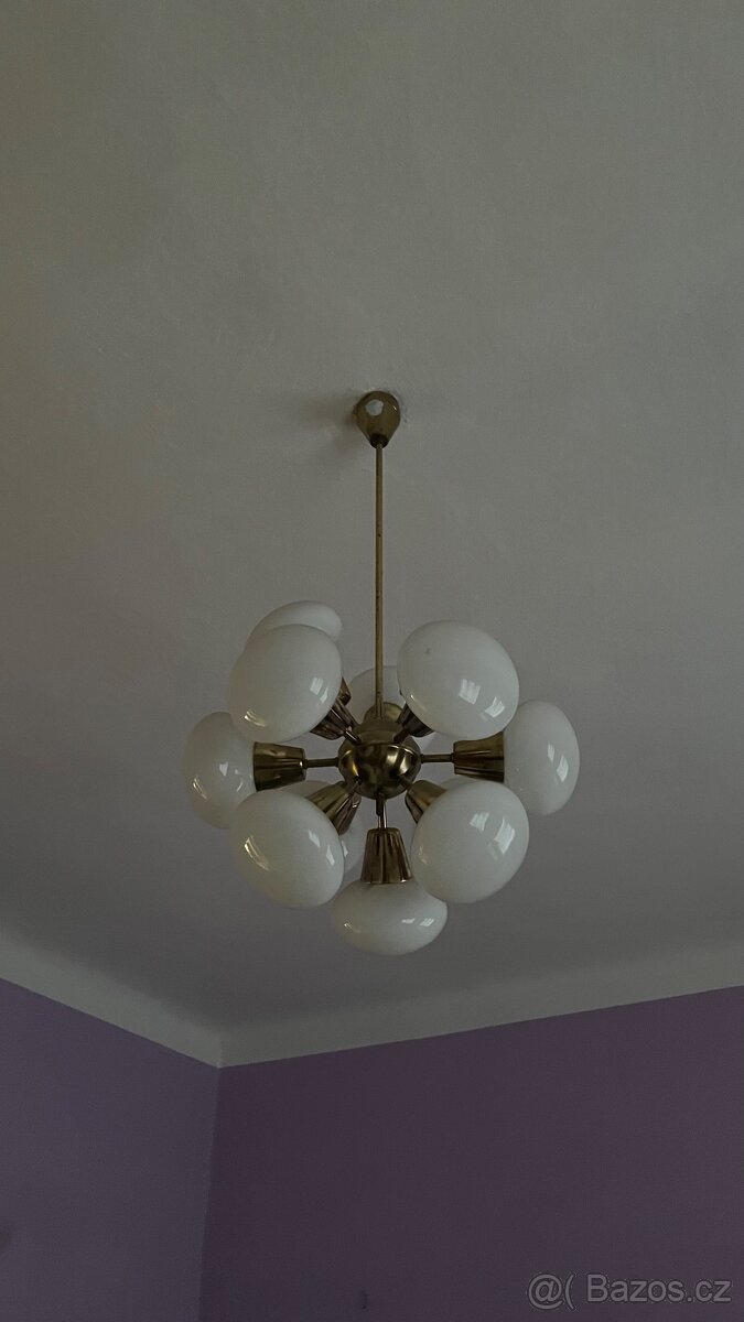 Starší lustr asi sputnik kamenický šenov