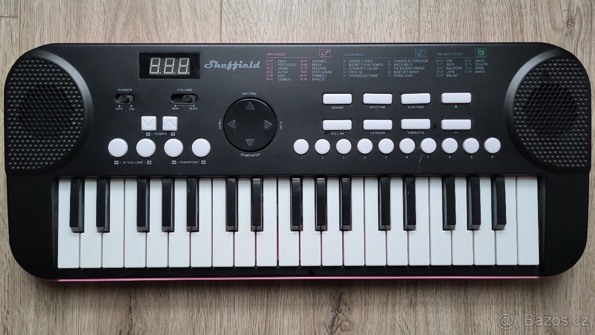 Dětské piano Sheffield růžové