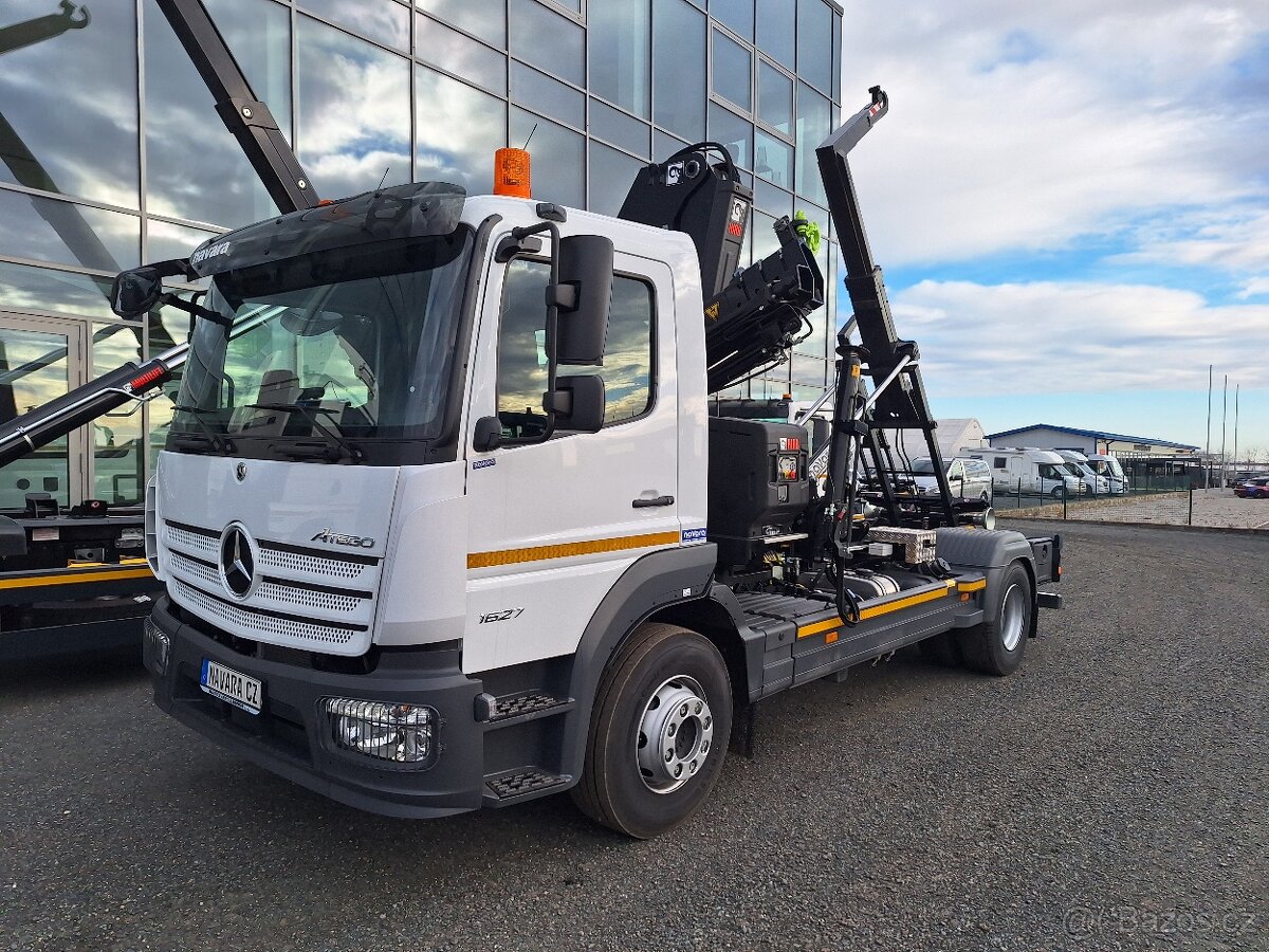 NOVÝ MERCEDES ATEGO + RUKA HIAB 138 + NOSIČ KONTEJNERU 8T