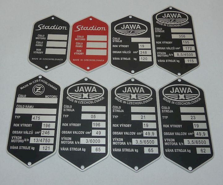 štítky Jawa