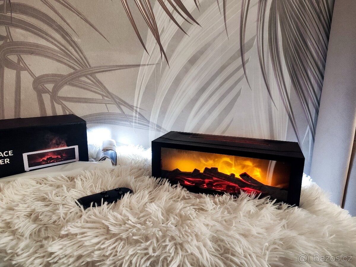 Aroma difuzér, hořící krb, efekt plamenů