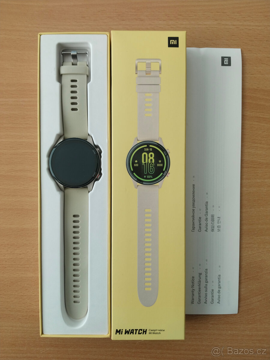 Hodinky Xiaomi Mi Watch, Béžové, malinko nošené, super stav
