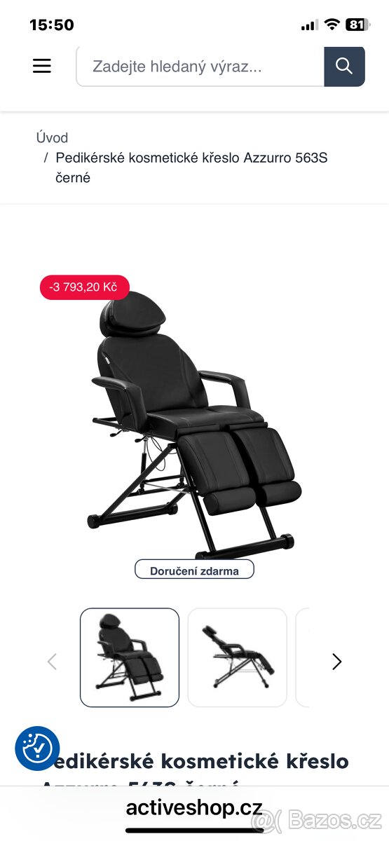 Pedikérské křeslo