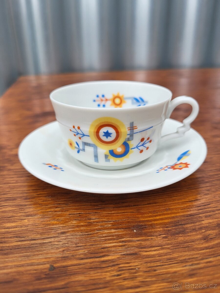 Art-Deco šálek s podšálkem Roshental