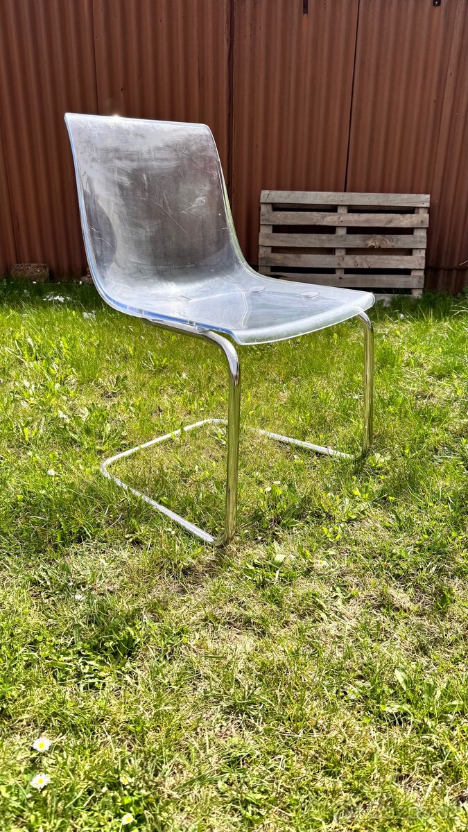 Chromovaná židle Ikea Tobias