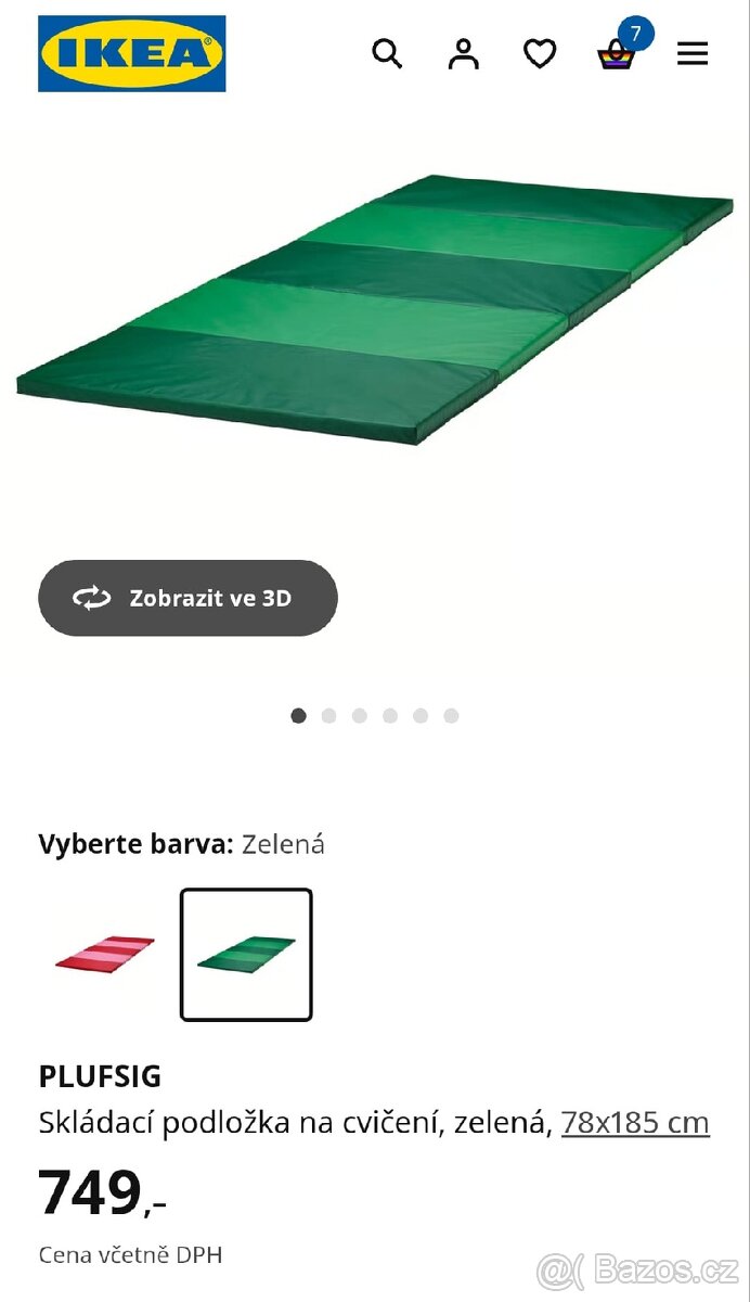 PLUFSIG skládací podložka Ikea