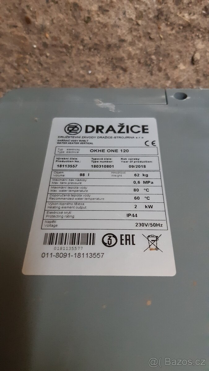 Bojler Dražice OKHE ONE 120