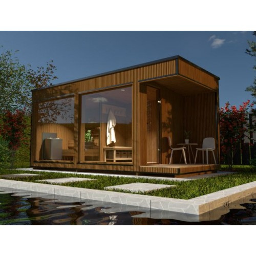 Moderní sauna, venkovní, zahradní sauna Marivox