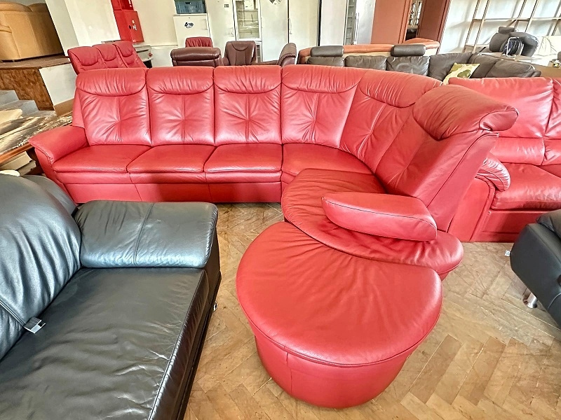 966 Kožená rohová sedací souprava sedačka zn. CALIA