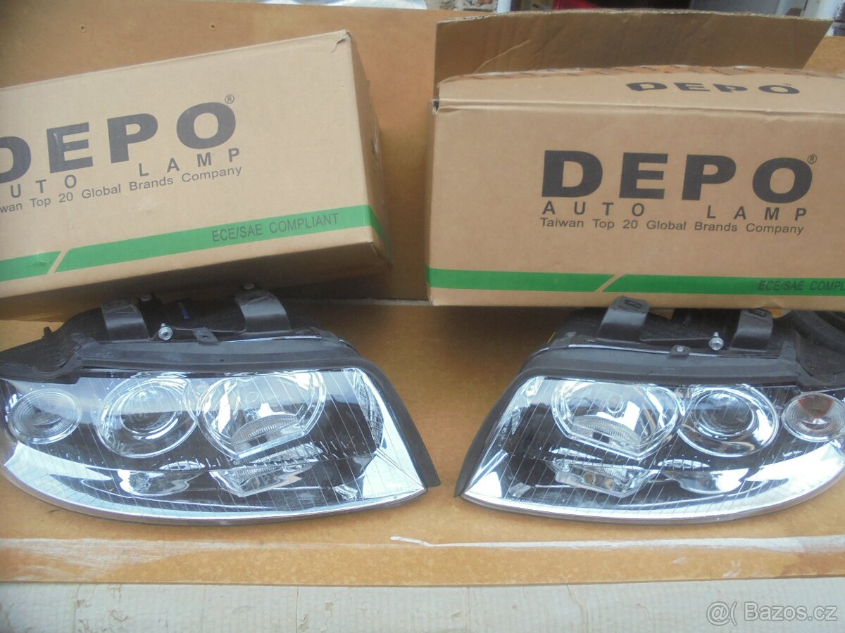 AUDI A4 ,8E - přední čirá optika XENON D1S