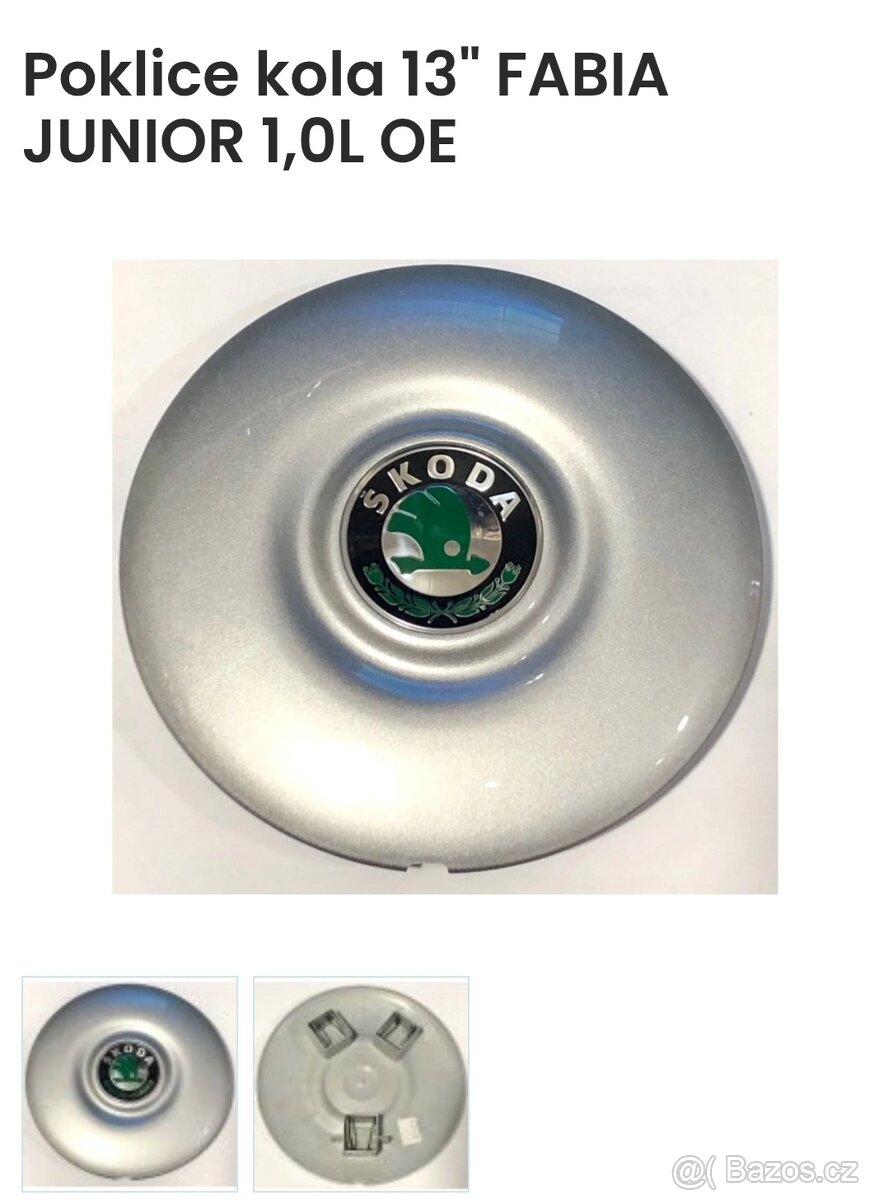 KOUPÍM středové pokličky Fabia 1 Junior