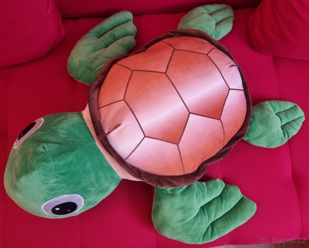 Plyšová želva polštář 80cm