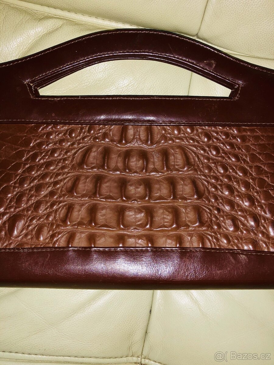 Dámská starožitná kabelka z krokodýlí kůže