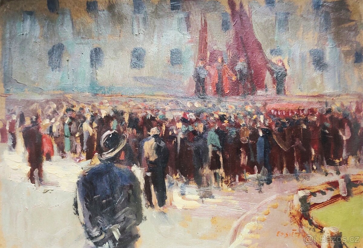 Eduard Světlík, Obraz, olej , signováno
