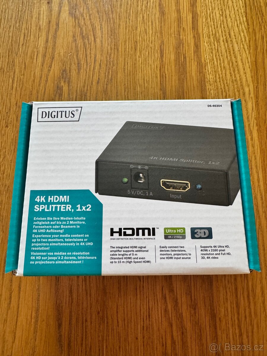 HDMI 4K SPLITTER 1x2 DIGITUS NOVÝ